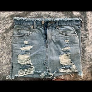 Express Blue Jean Skirt
